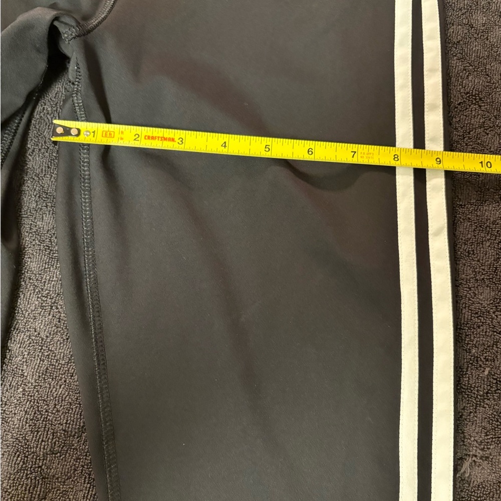 Adidas kids? Black Athletic Leggings with White Stripes - Picture 15 of 16